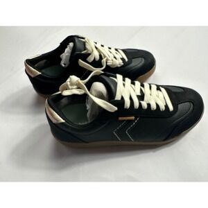 Dr. Scholls Be True Black Leather Lace Up Sneakers J1038S1001 Womens 7 M